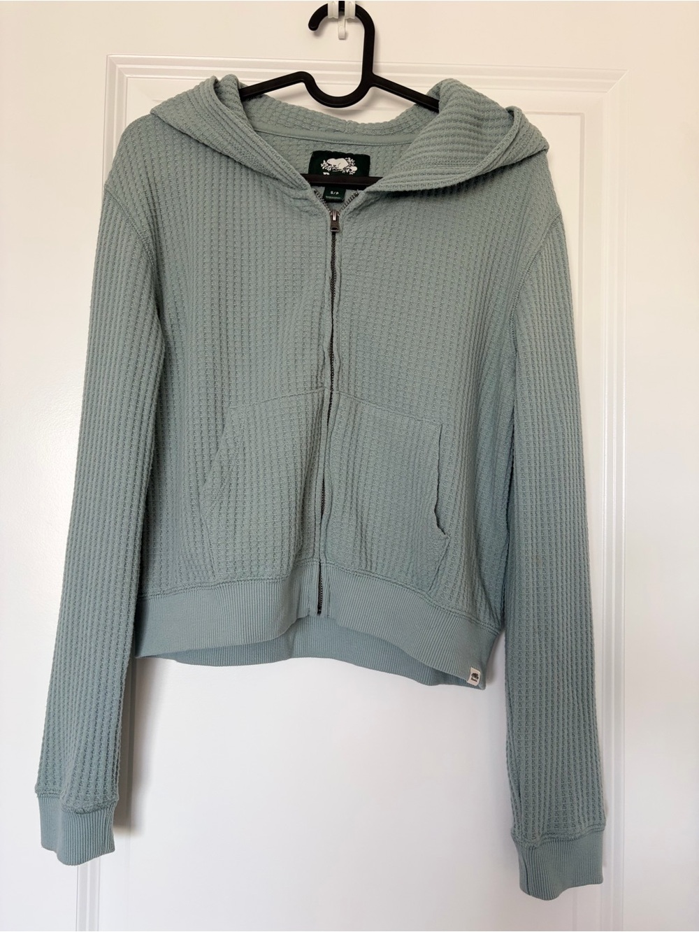 Roots Women waffle-knit full-zip hoodie, size Small